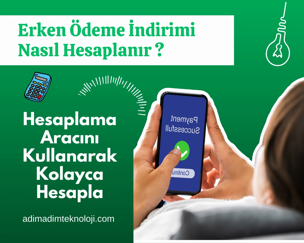 Erken ödeme indirimi, bir borcun vade tarihinden önce ödenmesi durumunda uygulanan indirimdir. Bu hesaplama aracı, finansal planlamanızı optimize etmenize ve erken ödemenin avantajlarını görmenize yardımcı olur.
